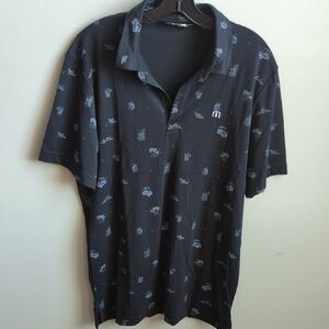 EUC Travis Mathew Summer Print Polo
